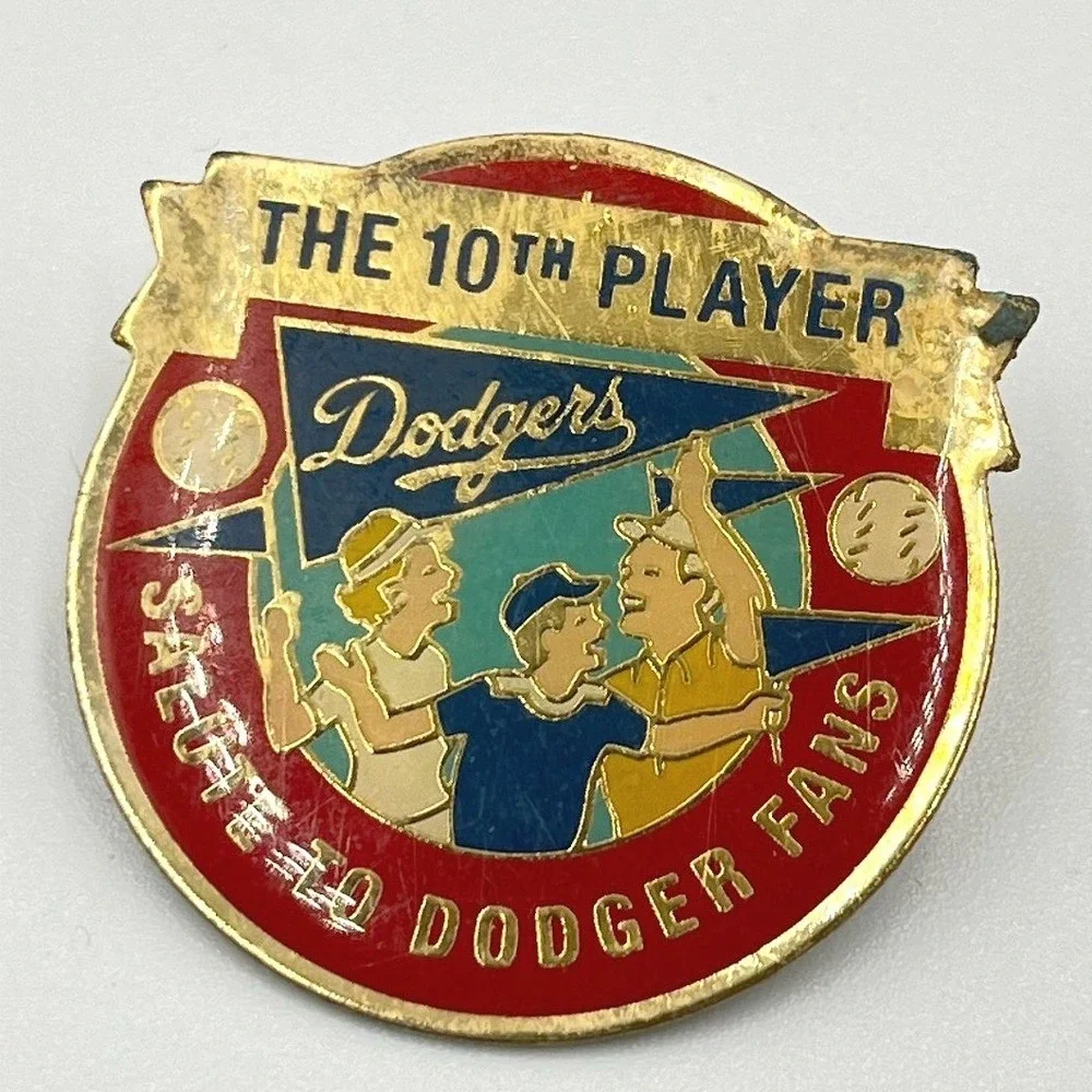 VTG 1992 LA Dodgers Stadium 30th Anniversary Pin Unocal 76‎ 10th Player Enamel